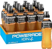 Powerade ION4 Gold Rush Sports Drink Multipack Sipper Cap Bottles 12 x 600mL