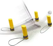 GoSports Golf HEX Track Swing Path Guide - Fix Slices, Pylons, Black, Yellow