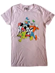 Disney Mickey and Friends Junior Womens Pink T-Shirt NWT