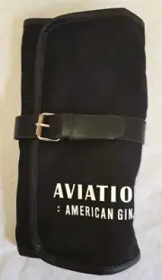 Aviation Gin Travel Bartender Kit Tool Set Portable Canvas Bag Leather Strap