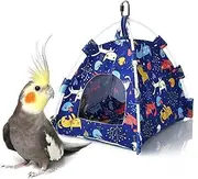 Totority 1Pc Blue Canvas Parrot Tent Cozy Bird House Bed Cave for Animals Durable Hanging Hammock Wear Resistant Scratch Resistant Design for Parrots Pets