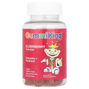 GummiKing, Elderberry for Kids, Immunity + Wellness, Lemon Raspberry, 60 Gummies