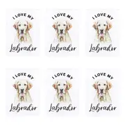 6x Splosh Pet Lovers Labrador 7cm Acrylic Magnet Home/Kitchen Fridge Decor White