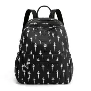 Mini Nylon Women Backpacks,11L Small Ladies backpacks Casual A-black White