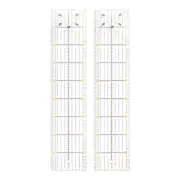 2pcs Patchwork Ruler 45x10cm Acrylic Quilting Ruler with Yellow Black Grid Lines