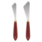 2 Pcs Painting Scraper Stainless Steel Painting Mixing Scrapers Palette6172