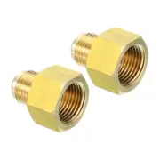1/2'' Female Flare x 3/8'' Male Flare Connector, 2Pcs Brass Adapter Reducing
