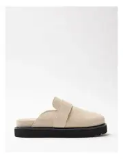 [Commonry] Harlow Suede Slide in Sand