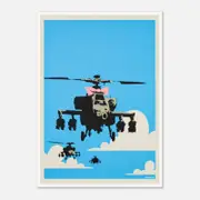 Galrie Banksy Happy Choppers Art Print - 2003 Limited Edition for Home Decor, Poster Only, A0 84 x 119cm (33 X 47inch)