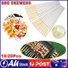 20/10Pcs Stainless Steel Flats Barbecue Metal Skewers Cooking Kebab Skewers BBQ