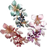 3PCS Large Flower Metal French Hair Styling Alligator Clips Accessories Women Girls