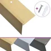 15x Stair Nosing Step Laminate Aluminium L/F-shape Multi Sizes/Colours vidaXL