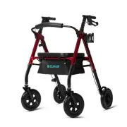 ELENKER All-Terrain Heavy Duty Rollator Walker with Wide Seat and Backrest, 10”
