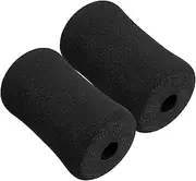 2pcs Sponge Cover Calisthenics Equipment Foot Foam Pads Rollers Foam Pads Gym Pull up Bars Gym Parts Attachment for Barbell Dumbbells Pull up Station Gym Pin System Cable Car Black