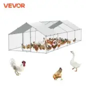 VEVOR Large Metal Chicken Coop Walk-in Chicken Runs for Yard Spire Hen for Outdo