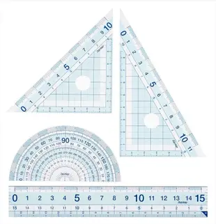 Raymay 零距離系列 三角板量角器直尺組APJ409