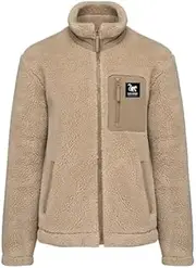 [Surf Monkey] Sherpa Lined Sherpa Jacket with Zip, Chest Pocket, Long Sleeve Classic Fit, Recycled