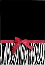 3D Rose Black and White Zebra Stripes with Faux Red Ribbon and Bow Graphic-Stylish Classy Animal Print Hand/Sports Towel, 15 x 22, Multicolor