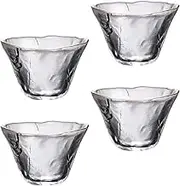 Cabilock 4pcs Glass Sake Cups Japanese Style Sake Cup Sake Set Soju Saki Glass Tea Cups Wine Cups Mini Drinking Cups 70ml