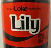 Share A Coke With Lily 2025 Personalized Gift Coca Cola Coke Zero Bottle
