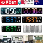 Digital LED Large Display Wall Desk Alarm Clock With Calendar Temperature Date