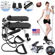 Stepper Exercise Machine Mini Fitness Step Stair Climber With Resistance Bands