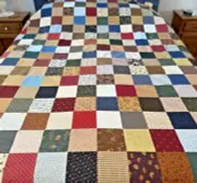 Queen Size Patchwork Quilt Top, 72" x 85", Quilt Tops for Sale