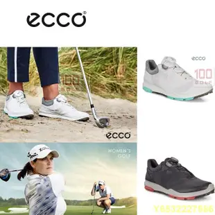 LitterJUN  2021新款 正品 ECCO愛步高爾夫球鞋 女子BIOM健步混合3系列高爾夫女鞋旋鈕Golf