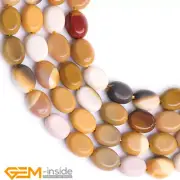 MultiColor Mookaite Jasper Natural Gemstone Oval Beads For Jewelry Making 15"
