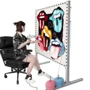 Rug Tufting Frame Kit, 55 Inches Aluminum Metal Tufting Frame for Rug Making,...