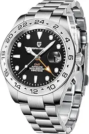 [PAGRNE DESIGN] Pagani Design Watches Men GMT Automatic Self-Winding Mechanical Analog Sapphire Sports Waterproof Luminous Wrist Watch