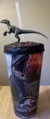 2015 Jurassic World Park Blue Velociraptor Promotional Promo Collector Cup