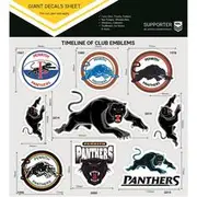 NRL Panthers Giant Decals Sheet Incl Heritage Logos - N-GDS-PA