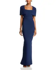 Black Halo Bernice Square Neck Column Gown