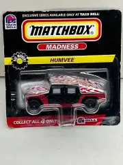 1998 MATCHBOX SUPERFAST TACO BELL EXCLUSIVE HUMMER HUMVEE NEW ON CARD