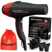 Professional Ionic Salon Hair Dryer, 2200 Watt Powerful AC Motor Black/Red