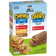 Quaker Chewy Granola Bars, Chewy & Dipps 4 Flavor Variety Pack, 58 Pack, Chocola