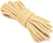 Feelmate 32Feet 10mm Thick Strong Jute Rope Natural Burlap Twine Hemp Cord for Arts Crafts DIY Decoration Gift Wrapping 10M
