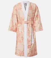 [Etro] Etro Bloom paisley cotton bathrobe AU 12 orange