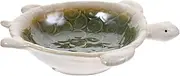 VALICLUD Large Green Ceramic Turtle Storage Tray Key Holder Decorative Table Accessory