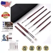 Miniature Painting Brush Set - 7pcs Kolinsky Sable & Goat Hair for Precision