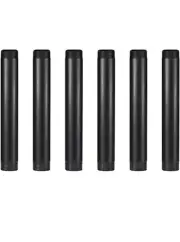 GeilSpace 1" × 8" Pre-Cut Black Metal Pipe, Industrial Steel Fits Standard