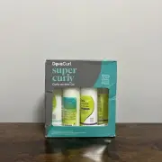 DevaCurl Super Curly Curls-On-The-Go 4 Piece Kit 3 oz each. New in Box!
