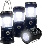 Portable Solar Rechargeable LED Lantern 4-Pack