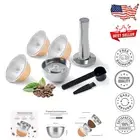 Customizable Reusable Aluminum Coffee Pods for Vertuo Next - 6 Pcs, Eco-Friendly