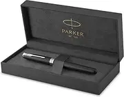 [PARKER] Sonnet Fountain Pen, Matte Black Lacquer with Palladium Trim, Medium Nib (1931522)