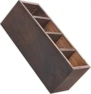 SHOWERORO Organize Your Desk Style Wooden 6 Compartment Storage Box for Office Supplies Jewelry
