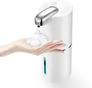 Automatic Soap Dispenser, Wall Mounted 4-Level Adjustable Foaming Hand Soap Dispenser, Rechargeable Bathroom Foam Soap Dispenser, Electric Touchless Kitchen Soap Dispenser