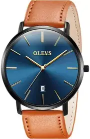 Luxury Mens Designer Watch Refined Mens Wrist Watch Analog Quartz Leather Strap
