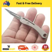 Titanium Alloy Daily Mini Pocket Folding Utility Knife with 10 Replaceable Blade
